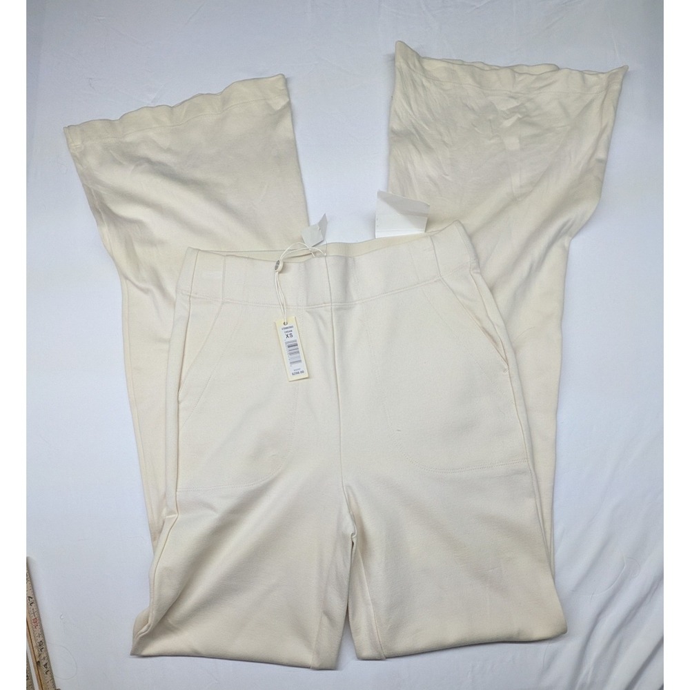 Max Studio London Cream Bootcut Trousers Mid Rise Flared Pants 3708B2903 XS NEW